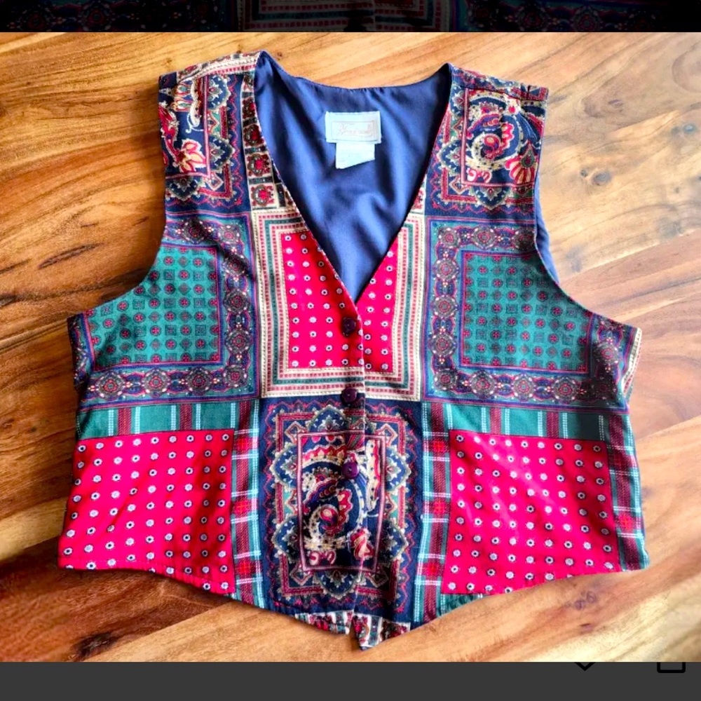 Vintage Rayon Waistcoat/ Vest